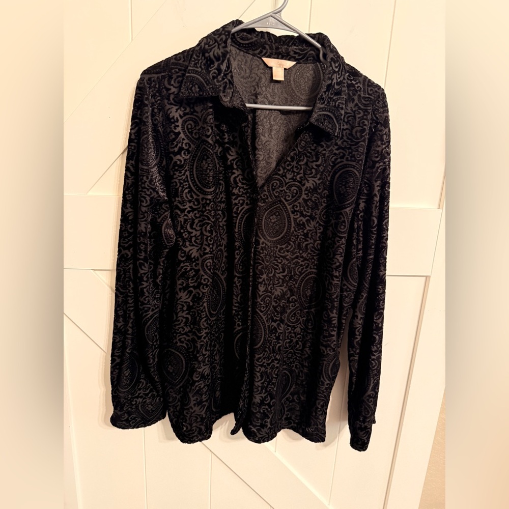 White Stag Black Velvet Top XL